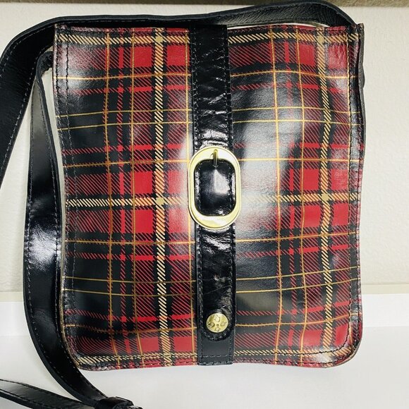 NWT Patricia Nash Venezia Pouch Bag Signature Plaid Crossbody Genuine Leather - Picture 2 of 9